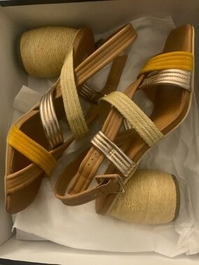 Silent D Raffia Heels